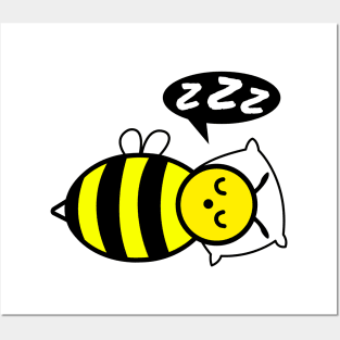 Slumber Sleepy Bee Cute HoneyBee Posters and Art